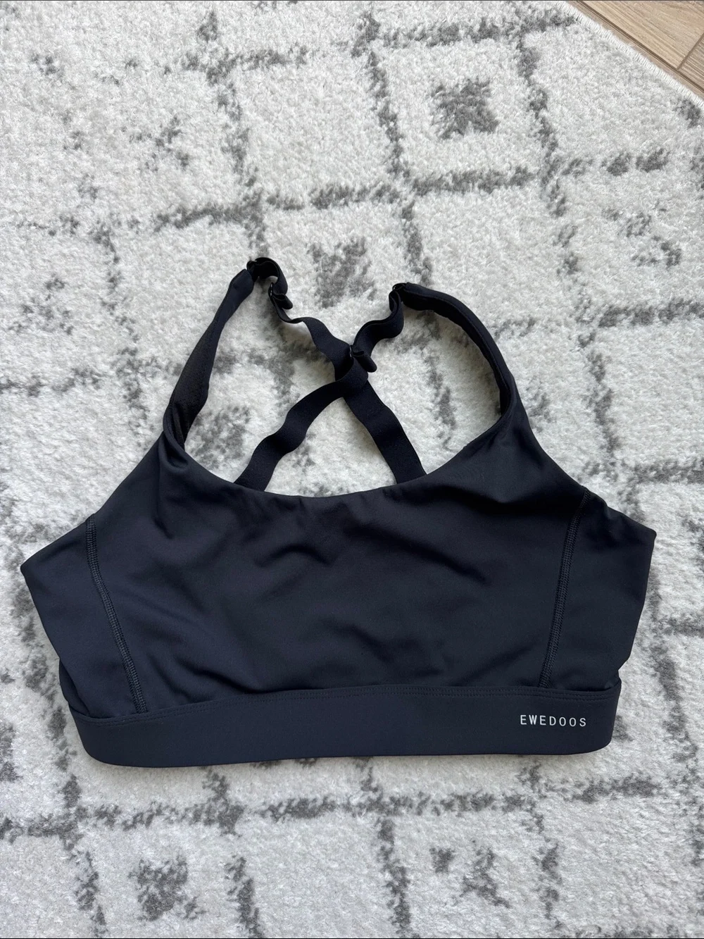 EWEDOOS BLACK SPORTS BRA